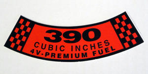6266 390 air cleaner decal