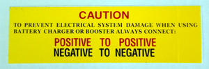 6364 battery caution decal