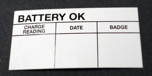 6466 battery ok decal