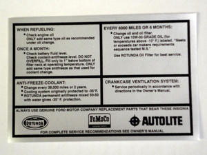 6566 eng service decal