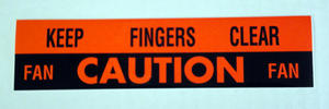 6166 caution fan decal