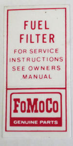 6266 fuel filter decal